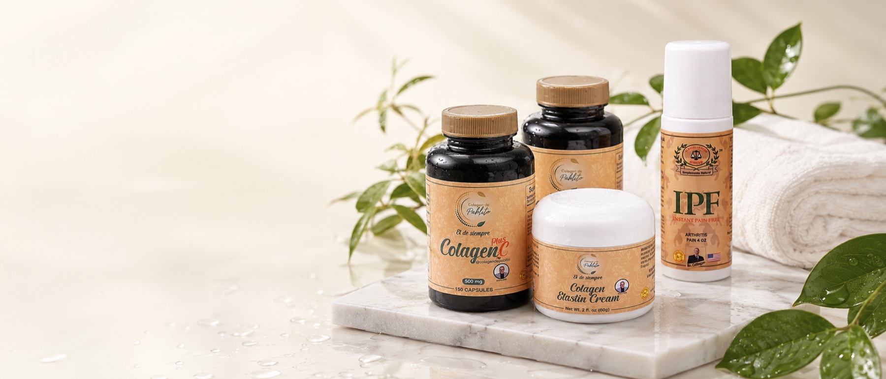 Set de reapertura: Colagen C Plus, Colagen Elastin Cream y Roll on IPF